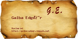 Galba Edgár névjegykártya